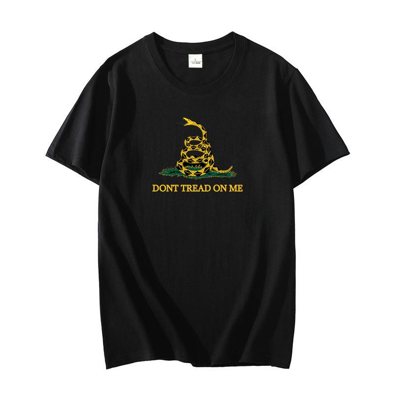 Dont Tread On Me Cotton T Shirt Funny Graphic T Shirt For Men Short Sleeve Tshirts Summer Harajuku Streetwear Mens Clothing