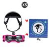 Pet Motorcycle Safety Helmet with Goggles for Cats & Dogs - Outdoor Riding Gear