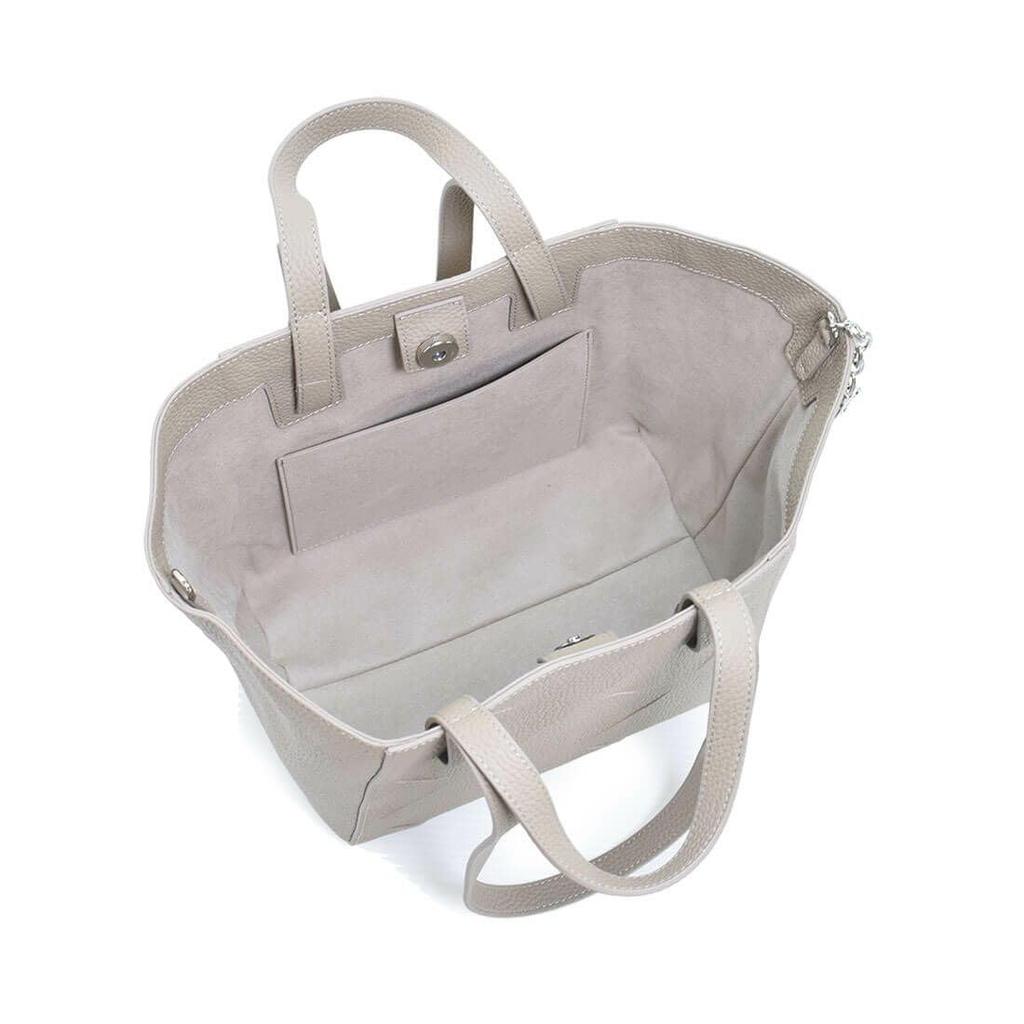 Barcos Cut Design Leather Asymmetrical One Taupe Bag, Women's, Size,