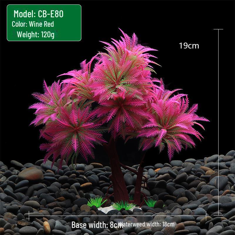 Fish Tank Landscaping Decoration: Simulated Water Plant & Sand Table Bonsai Ornament CB-E80