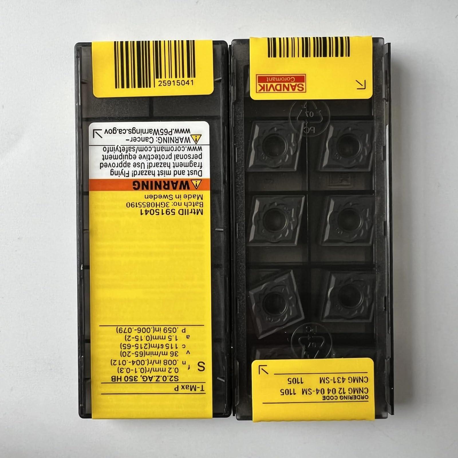 

Original Sandvik / CNMG120404-SM 1105 /CNC lathe carbide blade tool 10 Pcs