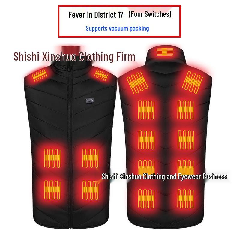 Men's Dual Control USB Heated Vest - 11 Zone, 3 Temperature Settings for Winter