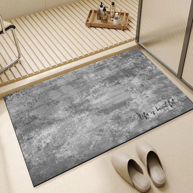 Simple Bathroom Diatom Mud Slip-resistant Mat Toilet Carpet Entry Door Mat Toilet Door Moisture-wicking Foot Mat