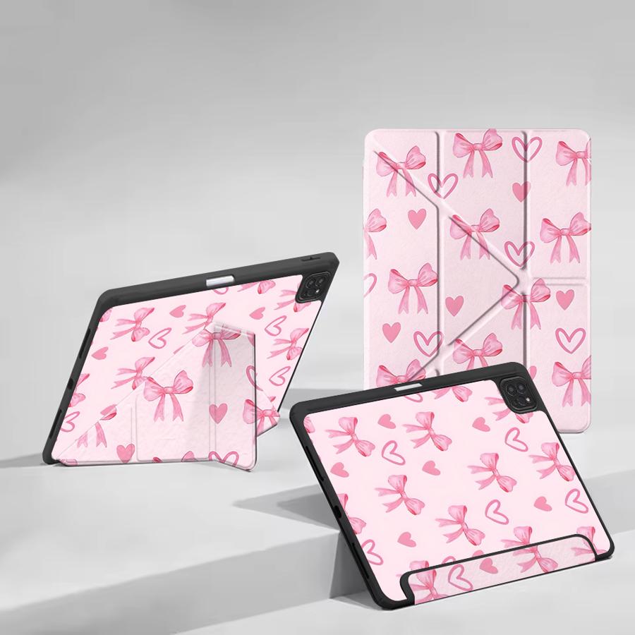Cartoon Bow Tablet Case For iPad Mini 6 7 Air 4 5 M3 M2 1 2 M4 11inch Pro 2025 Pro 11th 10th 9th 8th 7th 12.9inch Holder Cover