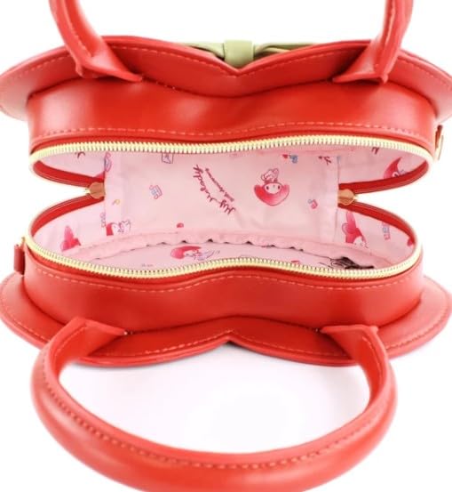 My Melody 50th Anniversary Heart Strawberry Bag, Red