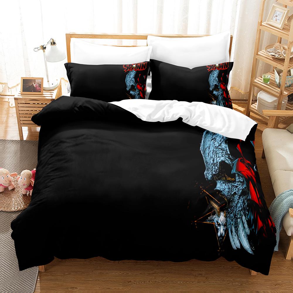 Главная 3D печатный комплект постельного белья односпальное одеяло королевы наволочка — фото 3