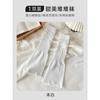 White Bow Stack Socks Women Y2K Style Thin Mid-Calf Leg Warmers Sweet Punk Cotton Blend