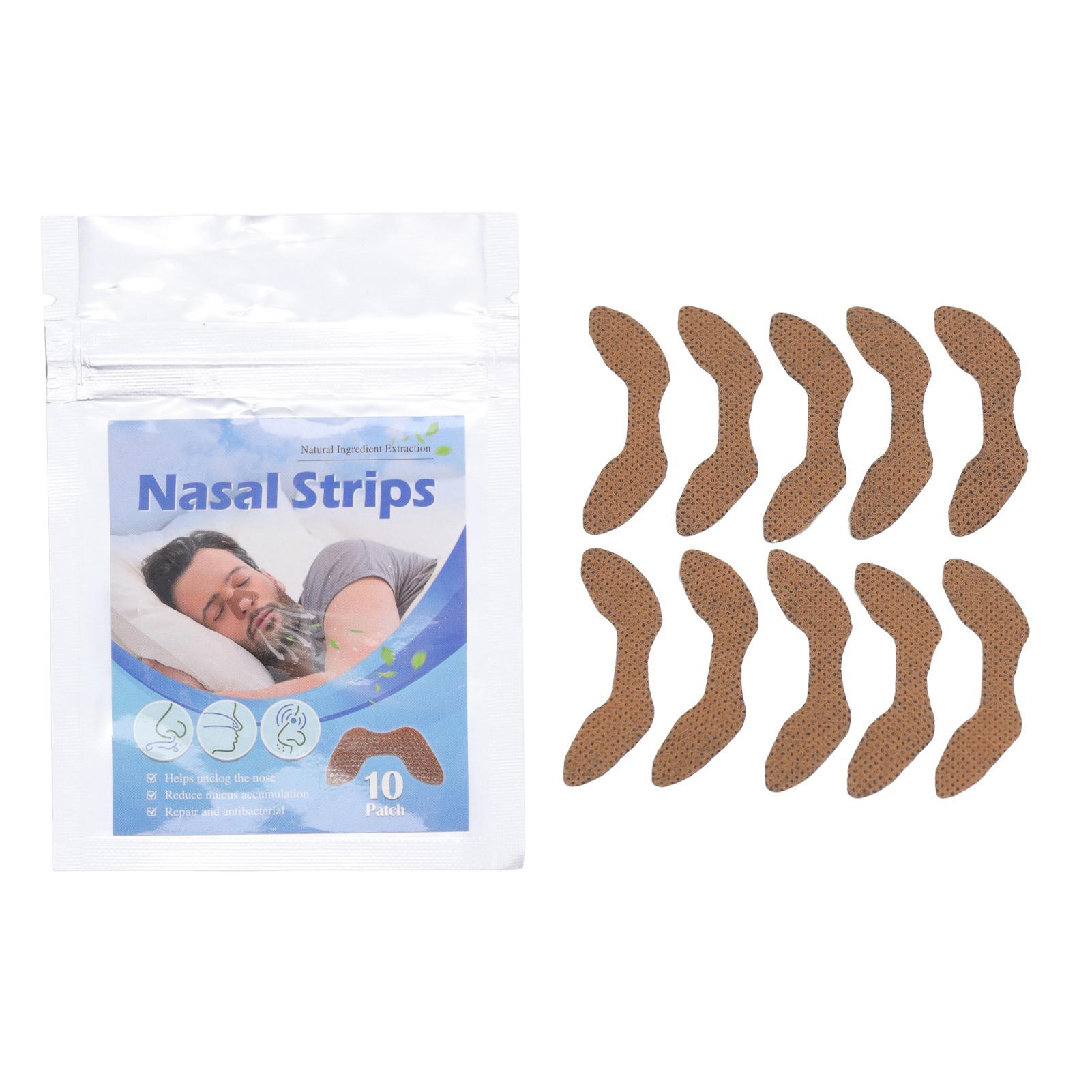 

10pcs Nasal Strips Reduce Snoring Improve Sleep Quality Nasal Congestion Relief Patch