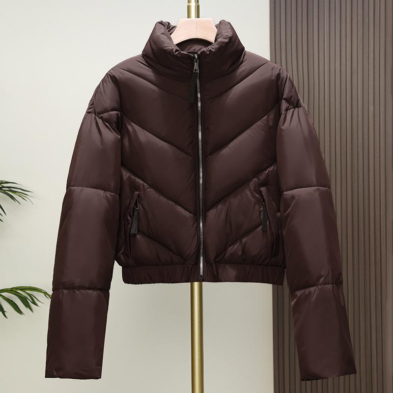 2025 European Down Cotton Jacket Women's Short Maillard Niche Design Puff Winter American Retro Bread Jacket