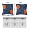 Mid Century Modern Navy Blue Burnt Orange Square Pillowcase Polyester Linen Velvet Throw Pillow Case Sofa Seater Cushion Cover