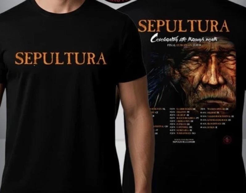 Sepultura Celebrating Life Through Death Final European Tour 2026 T-Shirt XXXL