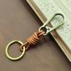 Leather Lanyard Hook Vintage Leather Rope Key Chain Men Keyrings Car Keys Fashion Accessories Suitable for Any Occasion