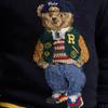 Polo Ralph Lauren Genser Ss24 Bjørn Rund hals Logo Broderi Langermet Strikk Barnegenser Mørkeblå CWPOSWEY6820545-410