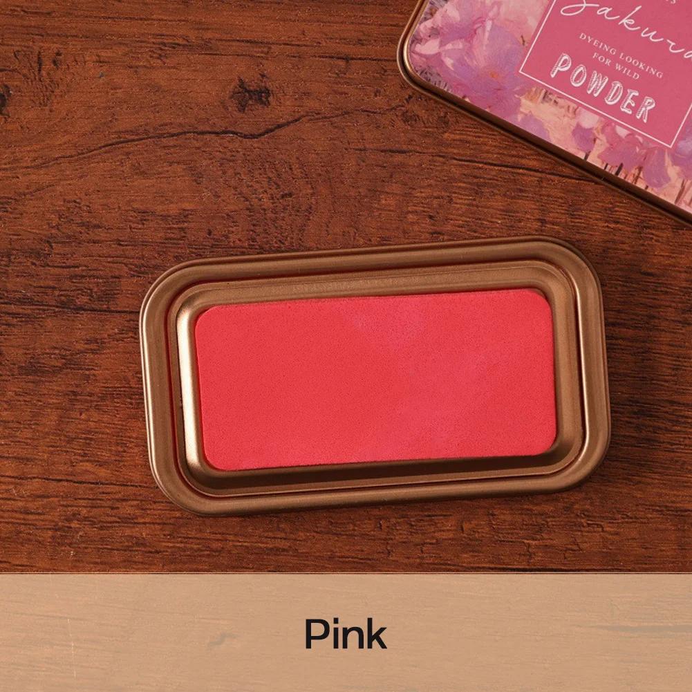 

Waterproof Quick Drying Neutral Ink Retro Seal Paste Ecological Cotton Ink Pad Stamp DIY Supplies рожевий