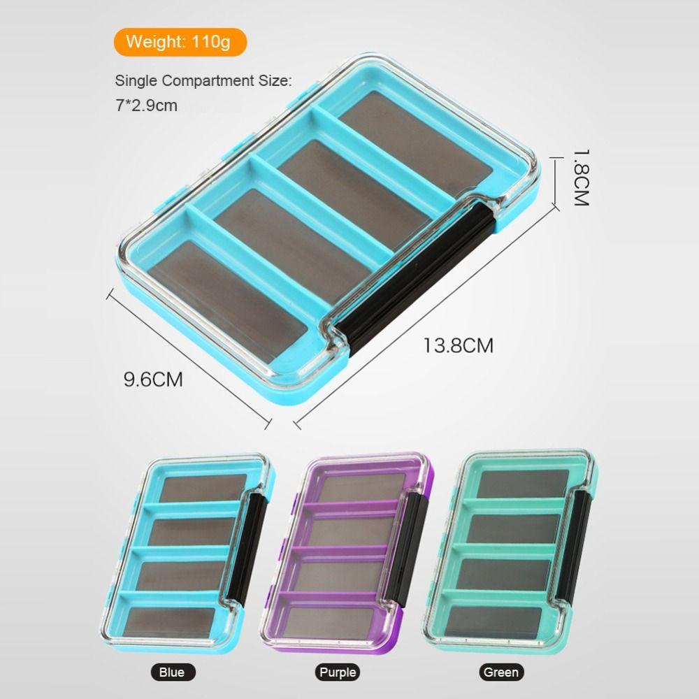 Plastic Magnetic Fishing Tackle Box 4/8/12 Compartments Portable Fishing Lure Bait Box Fishing Accessories