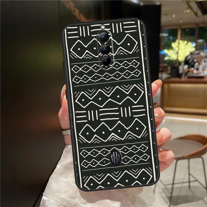 

African Wax Print Design Case For ZTE Nubia Red Magic 8 8S 9 9S 10 10S 11 Pro Plus 6 7 6S 7S For RedMagic 10 Air Cover Red Magic 6Pro