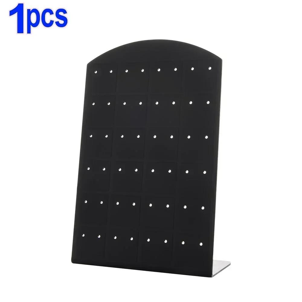 48/72Holes Portable Earrings Ear Studs Holder Plastic Jewelry Display Holders Earring Showcase Organizer Stand Storage Rack