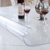 Transparent Table Protector Waterproof Tablecloth 0.8mm Thick Plastic Table Cover Protects from Scratches Spills for Dining Table Kitchen Dresser