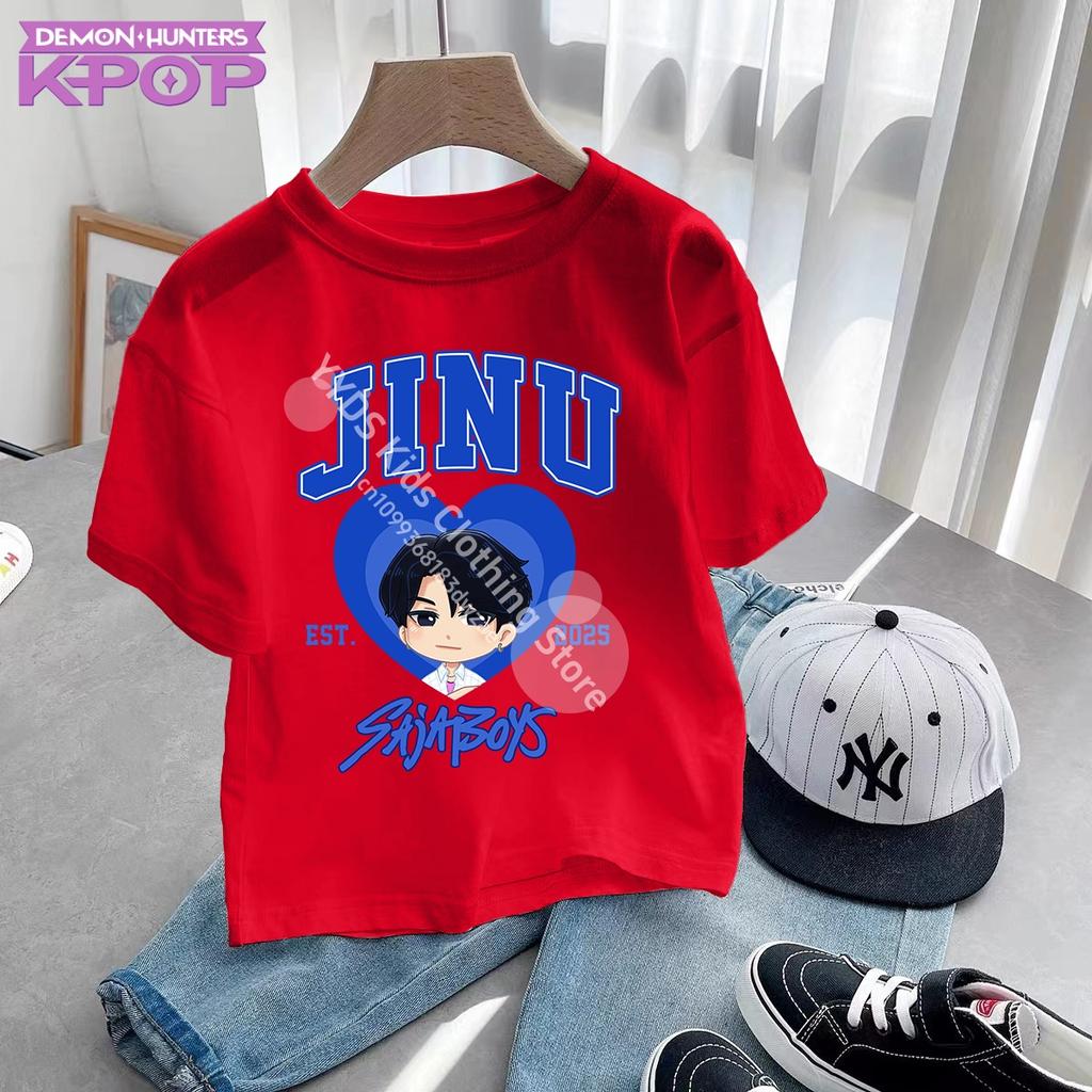 KPop Lovci démonů Saja Chlapci Dětské oblečení Léto Kreslené Derpy Tygří oblečení Móda Chlapecké tričko Bavlna Dětská trička