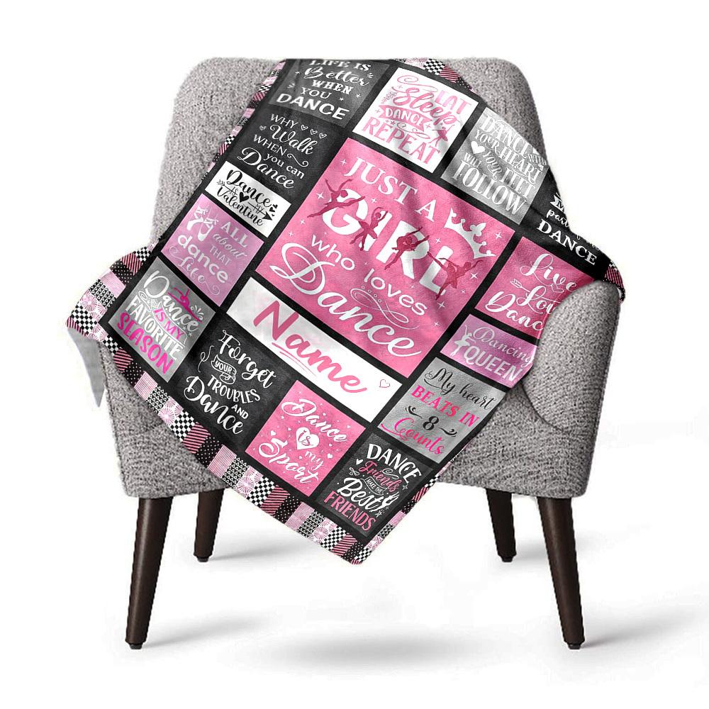 Dance Home Customize Your Name Blankets Comfortable Soft Lightweight Multipurpose Blanket For Picnic Sofa Office Bed Living Room Suitable As Gift For