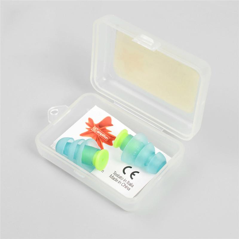 1 Pair Silicone Noise Cancelling Hearing Protection Earplugs For Concerts Musician Motorcycles Reusable Silicone Ear plugs