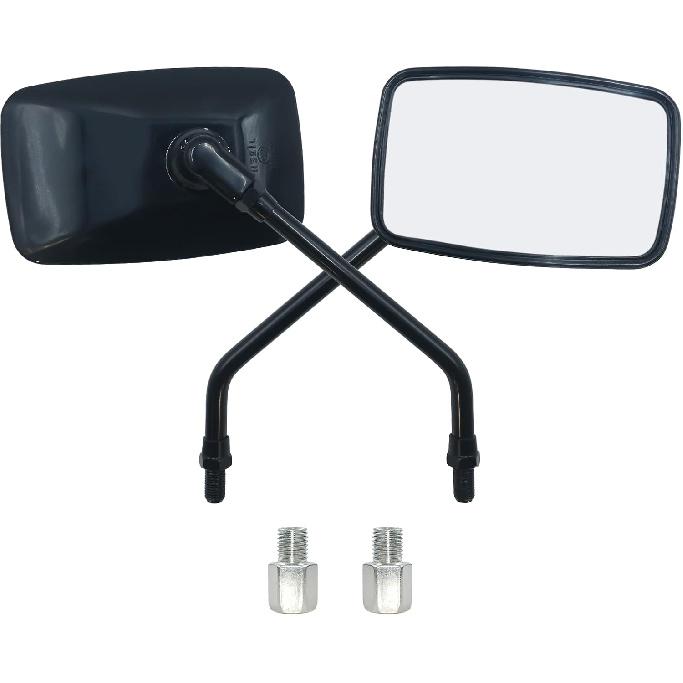 

10mm Universal Rearview Mirrors Rectangle Side Mirror Adjustable for Cruiser Chopper Bobber Street Bikes Fit Honda Shadow VTX Yamaha Suzuki Kawasaki чёрный
