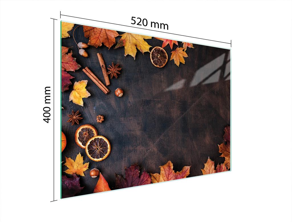 GLAZEN SNIJPLANK 52x40 BLADEREN