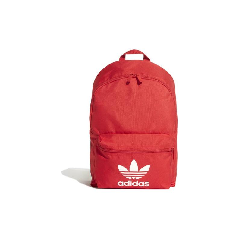 Adidas Originals Classic Large Logo Capacity Polyester Backpack Unisex Backpacks Red FL9653 Red