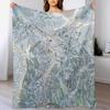 Snowbird Resort Trail Map Throw Blanket Cozy Sofa Blanket for TV Watching Napping