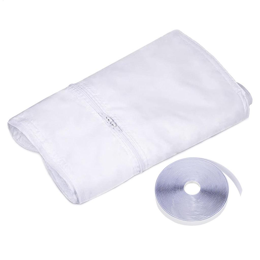 Portable AC Window Vent Kit Waterproof Zipper Opening Insulation Panel Portable AC Unit Window Kit for Indoor Home Kitchen