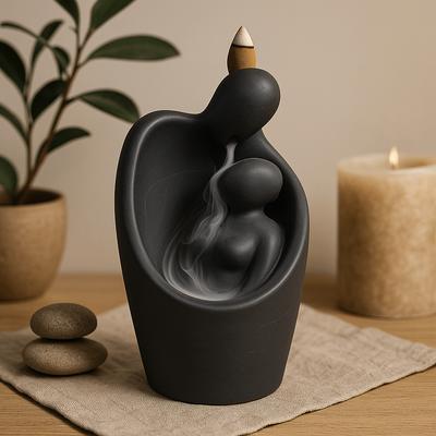 Backflow Incense Burner Waterfall Embracing Couple