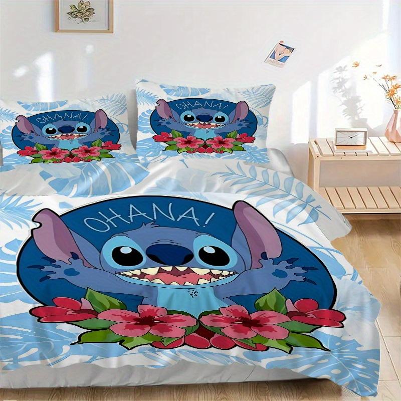 3pcs Ohana Stitch 1 Cover+2 Pillowcases, Pillow Inserts Not Included, Machine Washable, All-Season Use, Teen and Adult Rooms138