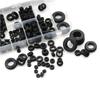 200 Pcs Car Rubber Grommet Electrical Wire Gasket Assortment Set + Storage Case