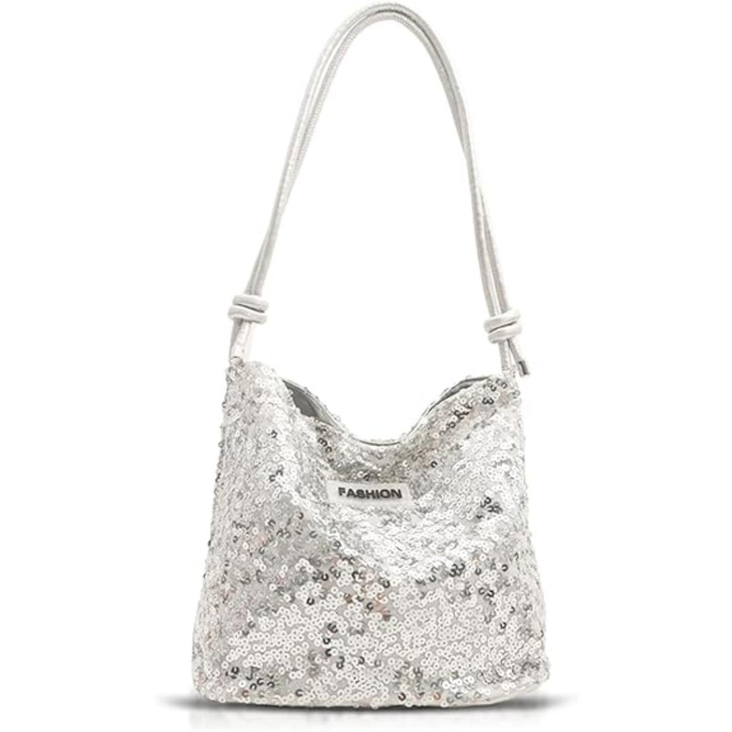 Flitrová kabelka, Taška tote pro ženy, Nastavitelný ramenní popruh, Crossbody kabelka na svatbu, ples, večírky, cestování