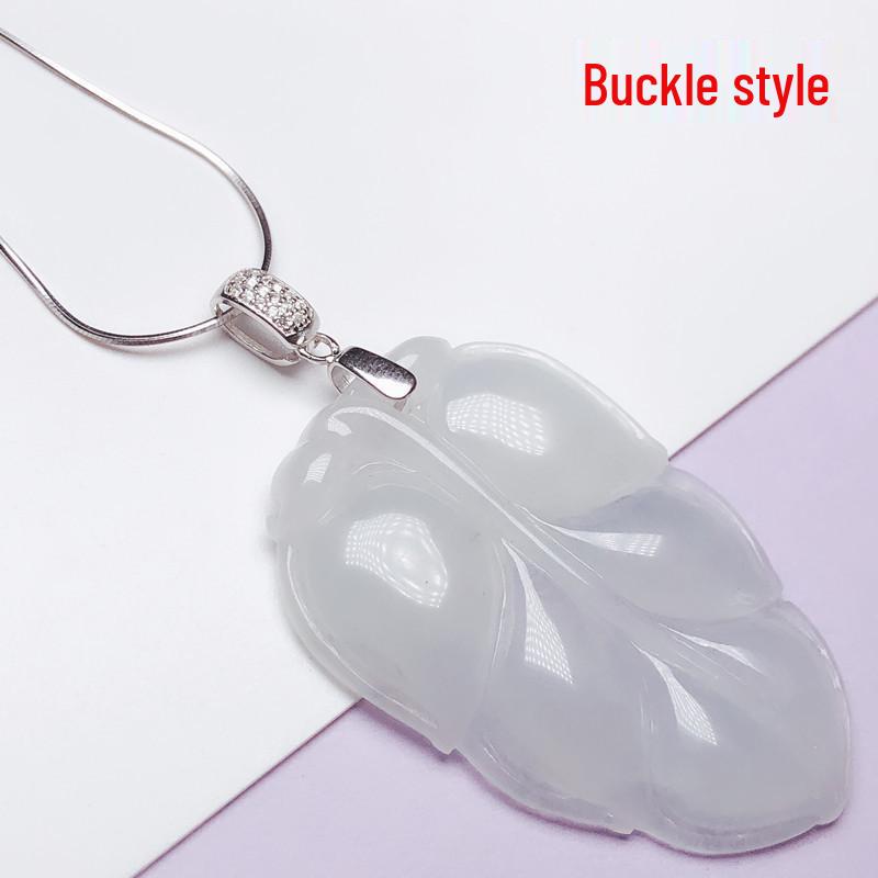 S925 Sterling Silver Medium Necklace Clasp Clip for Jade Pendant