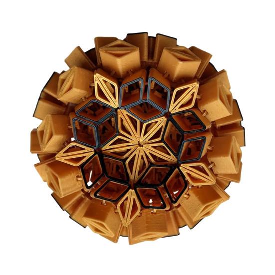 Sea Urchin Stress Relief Toy 3D Printed Movable Ball Sensory Fidget Toy for Adults Anxiety Relief Gifts for Men Women коричневый