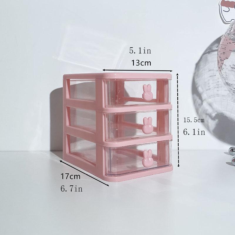 Multifunctional Desktop Storage Drawer Box with Pen Holder and Hair Accessories Storage Rack, Multi-layer Jewelry Box