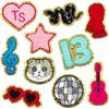 Taylor Theme Towel Embroidery Patch Sticker Clothes Decoration Cartoon Music Note Glasses Embroidery Cloth Sticker Music Guitar Chapter Boy
