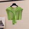 Knot Design Knitted Shawl Thin Knit Cape Fashion Air Conditioning Scarf  Women Girls