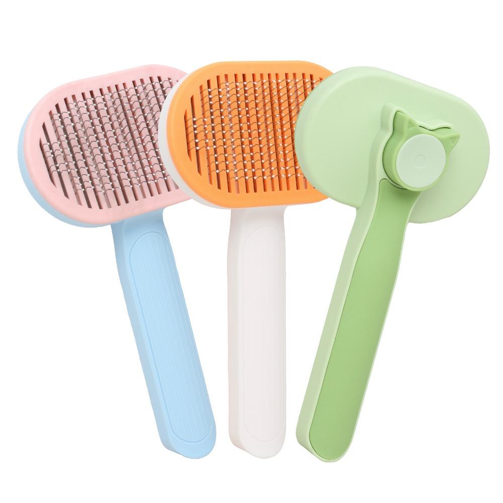 Pet Comb, Cat Hair Remover, Hair Removal, Stainless Steel Comb, Cat Hair Brush, One-click Hair Removal Comb To Remove Hair.