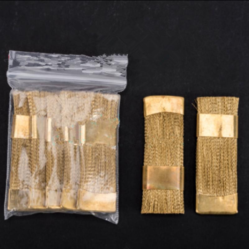 5pcs NEW Burs Cleaning Brass Wire Brush Flat Dental Product For Burs Files Stand Cleaning Tool