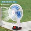 8 Inches Rechargeable Small Desktop Camping Fan Wireless Electric Fan Outdoor Portable Metal Strong Wind Fan