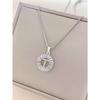 Necklace Does Not Fade, Women's Summer Square Circle Letter Necklace, Titanium Steel Necklace, Versatile High-end Clavicle Chain