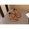 Children's Martin Boots, Girls' Leather Boots, Autumn and Winter Styles, Boys' Short Boots, Autumn Mid To High Top Single Boots