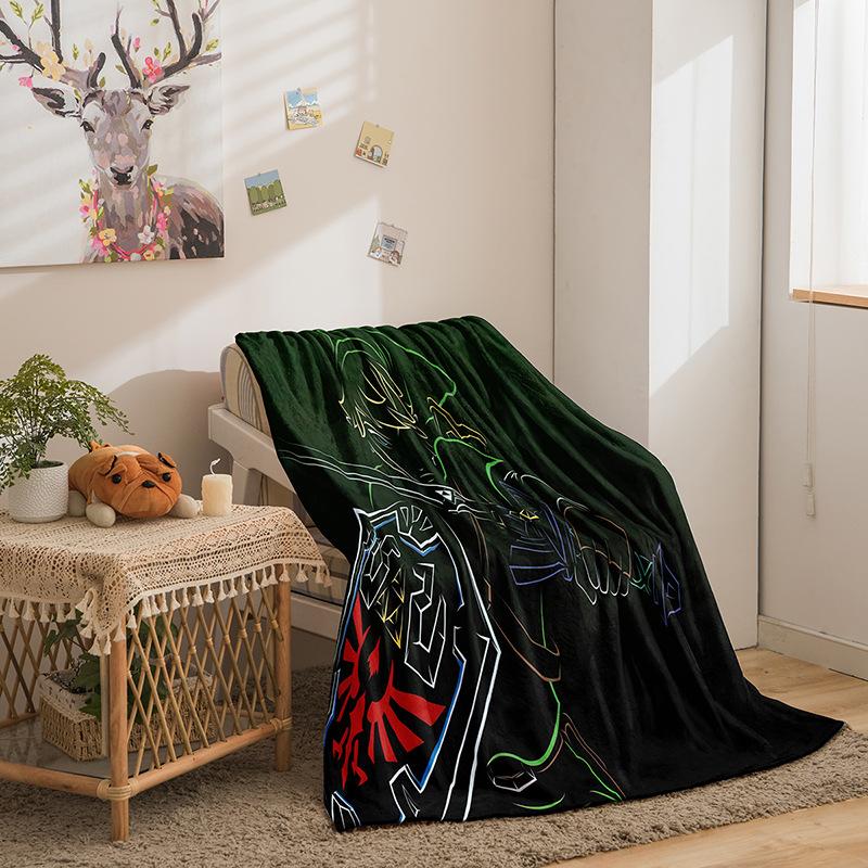 Kreskówkowy dwustronny flanelowy koc 3D z cyfrowym nadrukiem Koc