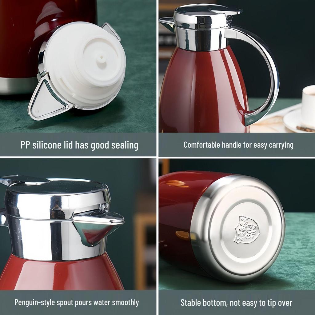 304 Stainless Steel Vacuum-Insulated Coffee Thermos with European Design