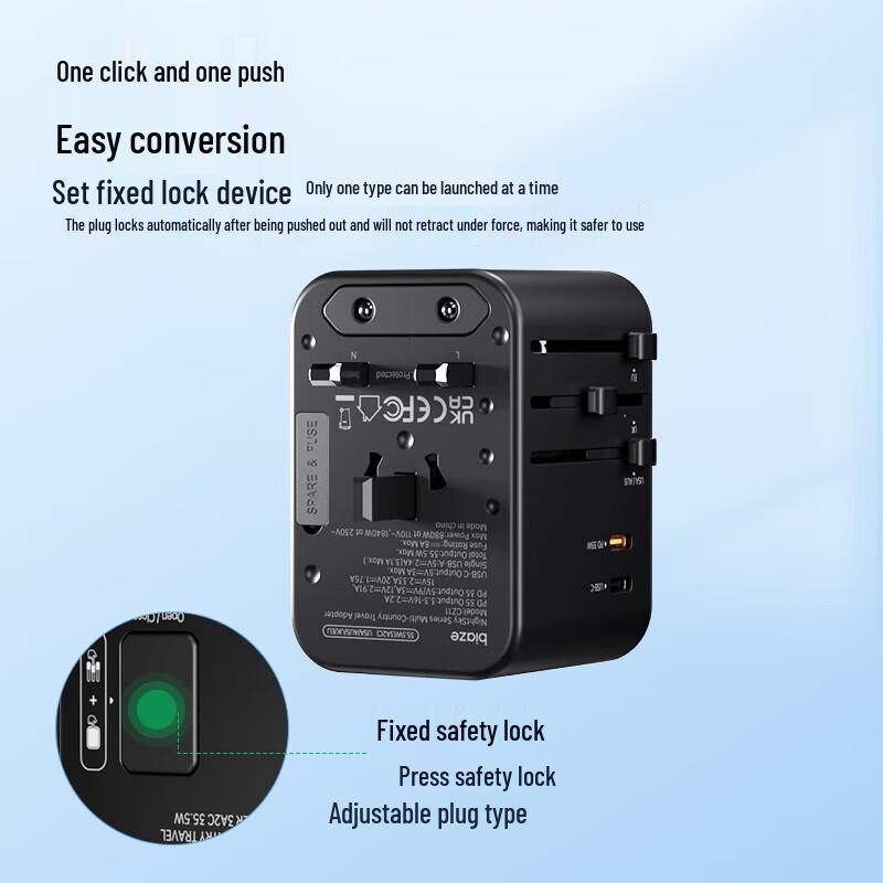 BIAZE PD65W Universal Travel Adapter