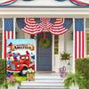 4th of July Garden Flag 12x18 Double Sided, Small Burlap Holiday Summer Truck Independence Day Memorial Day Patriotic God Bl