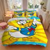3pcs Disney's Happy Donald Duck Printed Quilt Set Soft and Comfortable Quilt Cover for Bedroom, Guest Room W036