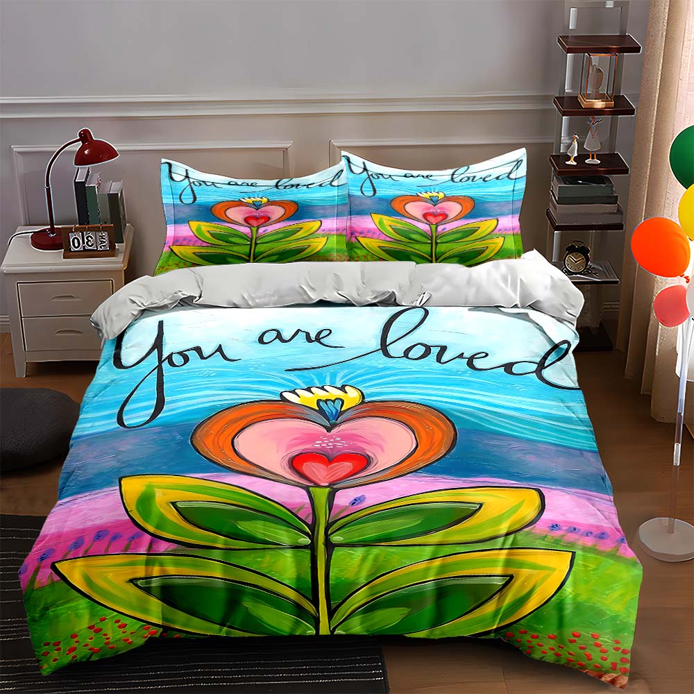 

Colorful, floral, artistic. Bedding Duvet cover sets Duvet covers Pillowcases gifts (1 * Duvet Cover 2 * Pillowcases, without duvet insert) 135x200cm